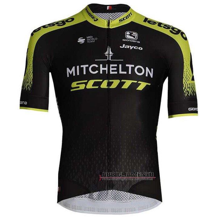 Abbigliamento Mitchelton-scott 2020 Manica Corta e Pantaloncino Con Bretelle Nero Giallo - Clicca l'immagine per chiudere